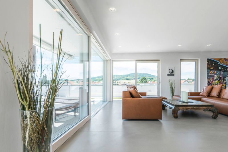 White Internorm sliding doors